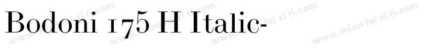 Bodoni 175 H Italic字体转换